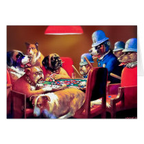 Poker Dogs: Pinched with Four Aces
