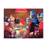 Poker Dogs: Pinched with Four Aces postcards