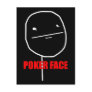 Poker Face - Black Postcard