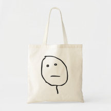 Poker Face Canvas Bag