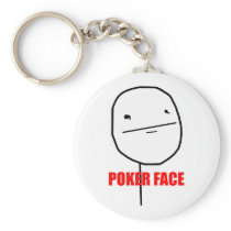 Poker Face Keychain