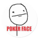 Poker Face Meme stickers