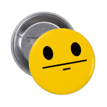 Poker Face Smiley Button