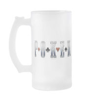 Poker frosted beer mug
