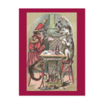 Poker Game Between Monkey & Bulldog Postcards