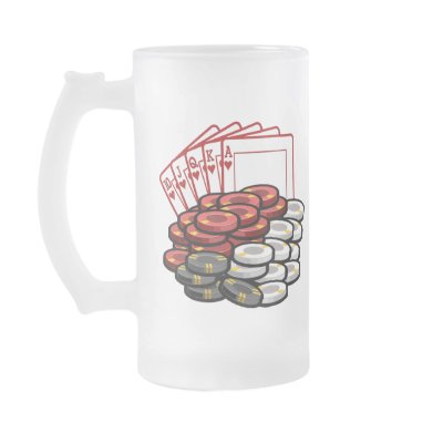 Poker game night beer mug