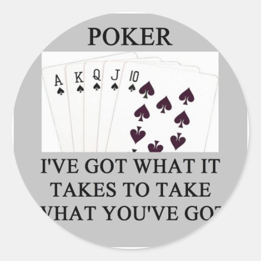 poker game player joke stickers