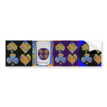 Poker Gold Champion Glass Bumper Sticker