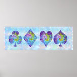 POKER Night : Spade Diamond Heart n Clubs Print