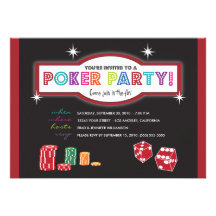 Poker Party Extravaganza Invitation (red/black)
