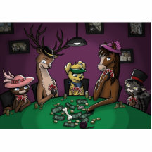 Poker Playing Animals Photo Cut Outs