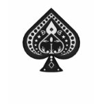 Poker: Spades Symbol: T-Shirt: Black Jack