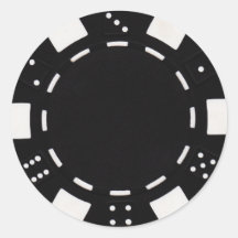 pokerchip sticker black