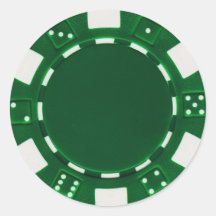 pokerchip sticker green