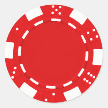 pokerchip sticker red