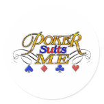 pokerSuitsMe-2-G Round Sticker