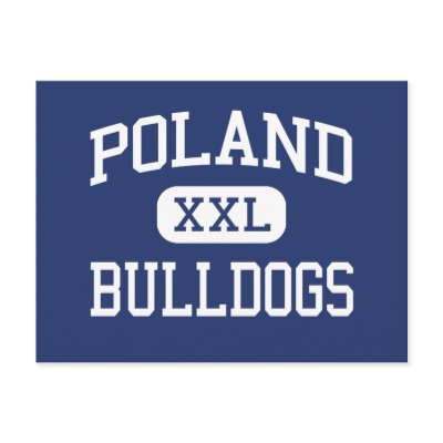 Poland Bulldogs Middle School Poland Ohio Postcard by customteamsportswear