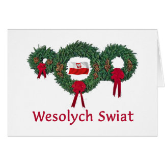 Merry Christmas Polish Christmas Cards, Photo Card Templates