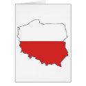 Poland flag map cards