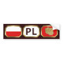 Poland Flag Map Code Bumper Sticker