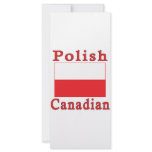 Poland Flag Polish Canadian Personalized Rack Card