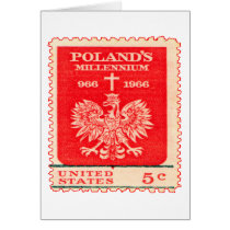 Poland Millennium Stamp Greeting Cards