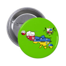 Poland Ukraine 2012 flag map football European Cup Pins