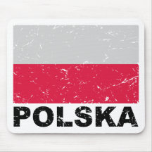 Poland Vintage Flag Mousepads