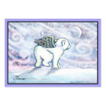 Polar Bear Angel Cub Holiday Gift Tags business cards