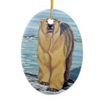 Polar Bear Art Ornament Bear Decorations Keepsake