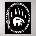 Polar Bear Art Print Tribal Wildlife Home Decor