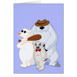Polar Bear Bandits Greeting Card