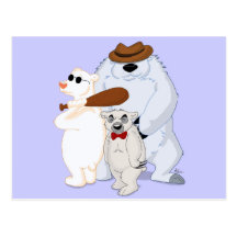 Polar Bear Bandits Postcard