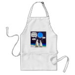 Polar Bear Blue Moon Cartoon aprons