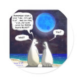 Polar Bear Blue Moon Cartoon stickers
