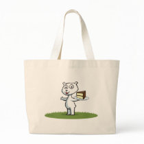 Polar Bear Cake Tote Bags