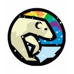 polar bear circle design t-shirts