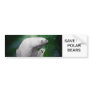 Polar Bear, cub and Northern Lights aurora Bumper Stickers