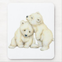 Polar Bear Cubs Mousemat