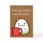 Polar Bear "Curl up with a cup of cocoa..." Card