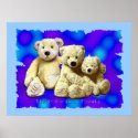 POLAR BEAR FAMILY Kids Art Poster posters