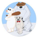 Polar Bear Gang on Ice Sticker