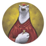 Polar Bear Graduate Sticker Red