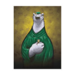 Polar Bear Graduation Post Card Green postcards