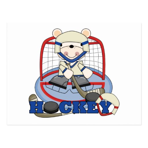Polar Bear Hockey Goalie Tshirts and Gifts Post Card