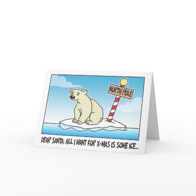 Polar Bear Ice Christmas Card