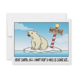 Polar Bear Ice Christmas invitations