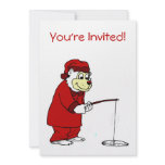 Polar Bear Ice Fishing in Pyjamas invitations