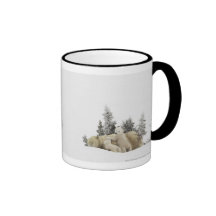 Polar Bear Mother And Her Cubs in Wapusk Park Coffee Mug