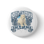 Polar Bear North Carolina Pinback Button